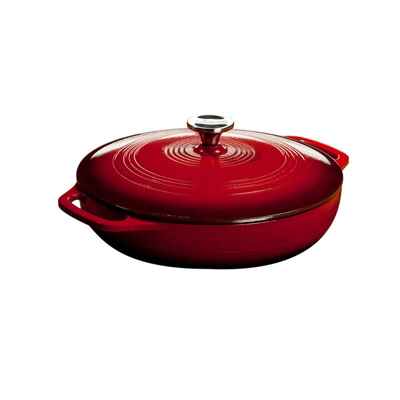 Lodge - Garnek żeliwny emaliowany - czerwony 3,5L