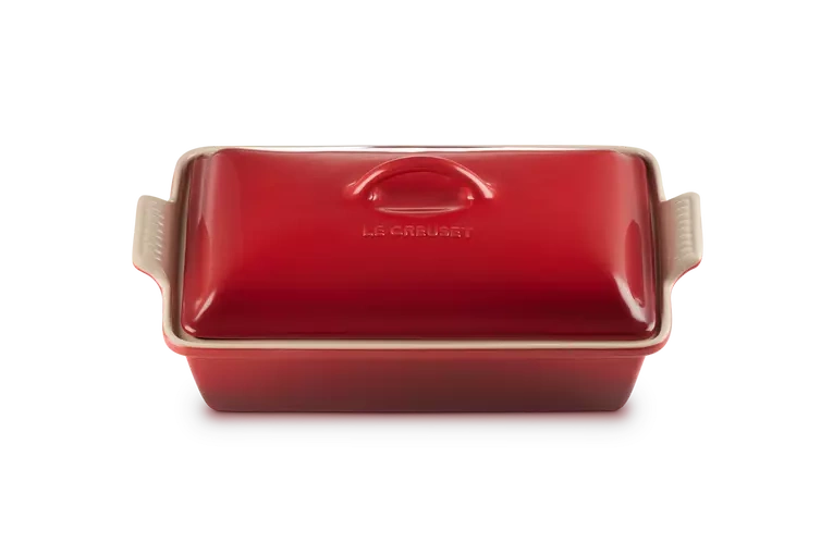 Le Creuset - Prostokątna ceramiczna  forma do pieczenia 3,8 l wiśniowa