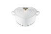 Le Creuset - brytfanna w kształcie serca 20 cm White