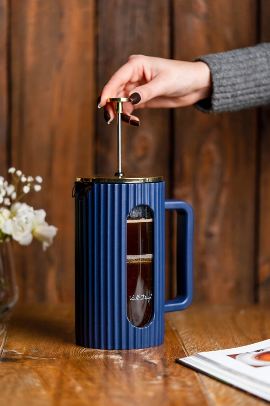 Vialli Design - Zaparzacz do kawy i herbaty 1000 ml Livio indigo