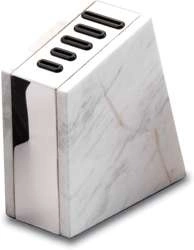 Grunwerg - Blok na 5 noży biały marmur