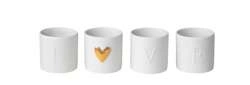 Raeder - Zestaw 4 świeczników na tealigght - love