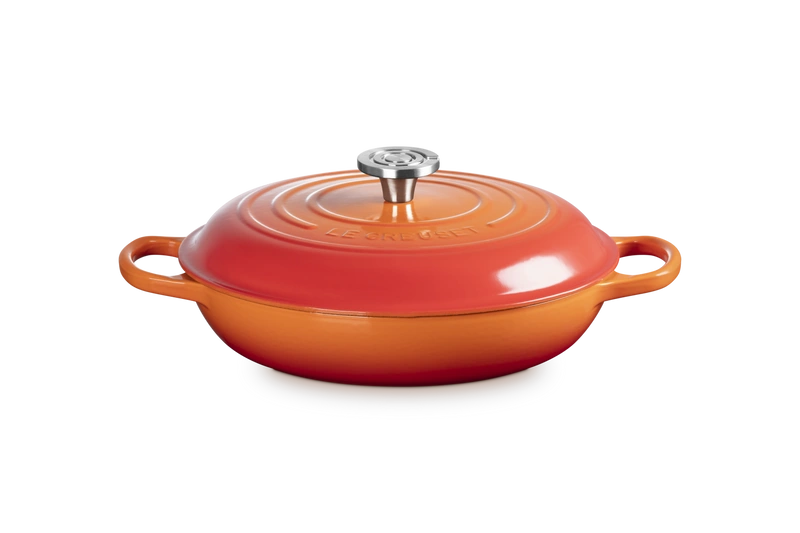 Le Creuset - garnek Gourmet Profesjonalny żeliwny 30 cm 3,5 l płomienny