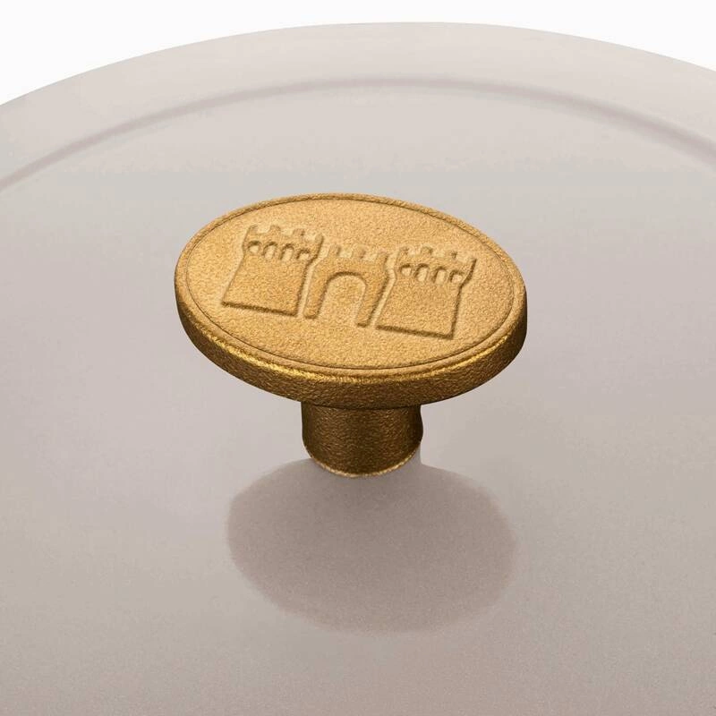 Ballarini - garnek żeliwny okrągły 5.5 ltr, kość słoniowa Bellamonte