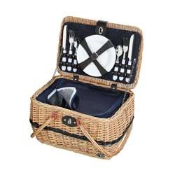 Cilio - kosz piknikowy dla 4 osób, 40 x 28 x 25 cm, jasnobrązowy Idro