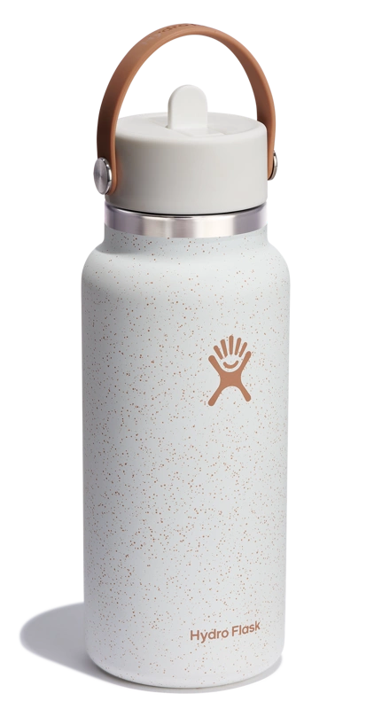 Hydro Flask - 32oz Butelka Wide Mouth Flex Straw Cap Speckle Seasalt
