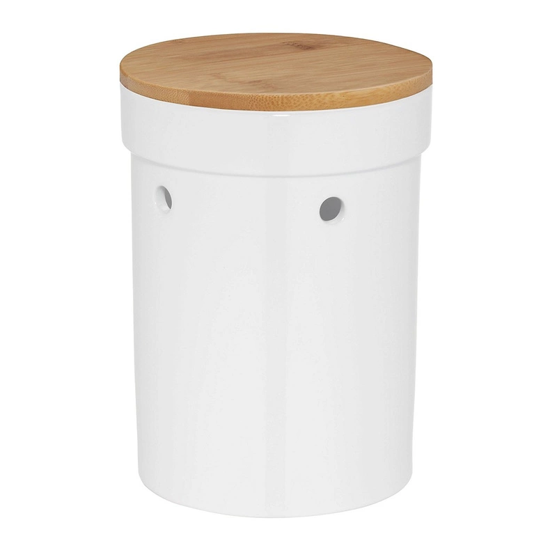 Kela - Pojemnik ceramiczny na cebulę biały Salena