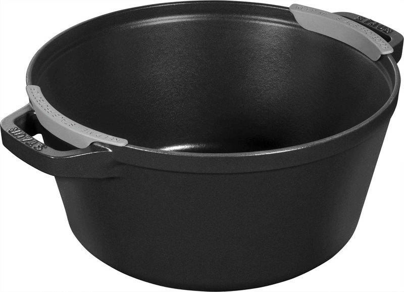 Staub - zestaw 3 naczyń żeliwnych + pokrywka 24 cm czarny