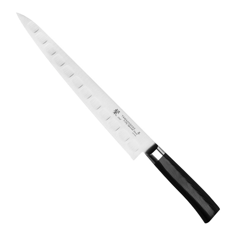 Tamahagane - SAN Black VG-5 Nóż Sujihiki żłobiony 27 cm