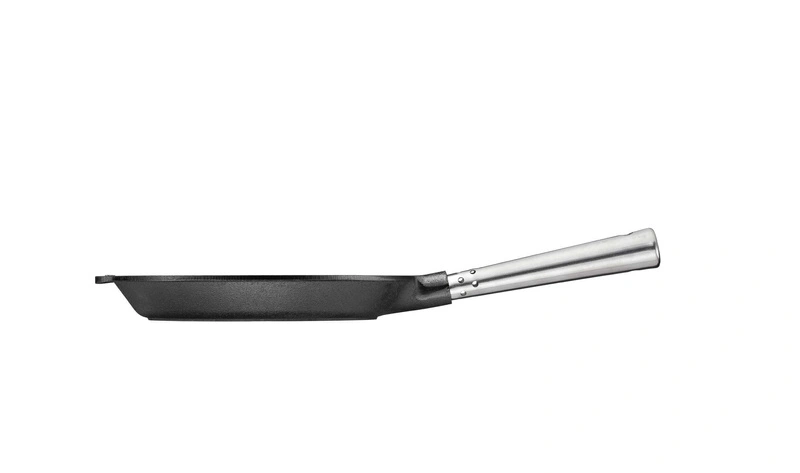 Skeppshult - PROFESSIONAL Patelnia płytka ze stalową rączką - 22 cm, czarny