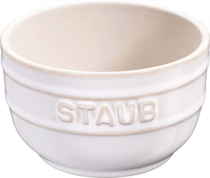 Staub - zestaw 4 ramekinów okrągłych 9 cm, kość słoniowa XS-MINIS