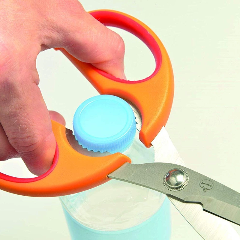 Mastrad - NOŻYCE KUCHENNE WIELOFUNKCYJNEczerwony, pomarańczowy, srebrny