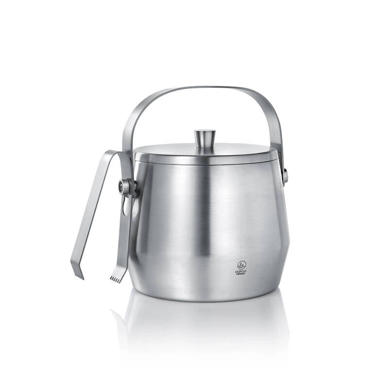 Leopold vienna - Wiaderko do lodu 1L ze szczypcami - stal matowa