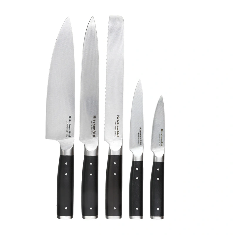 KitchenAid Culinary Tools - blok z 5 nożami, nożyczkami i ostrzałką