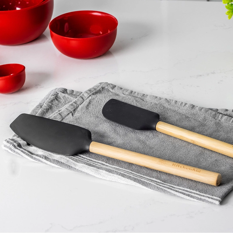 KitchenAid Culinary Tools - szpatuła silikonowa do dzieży CLASSIC Bamboo