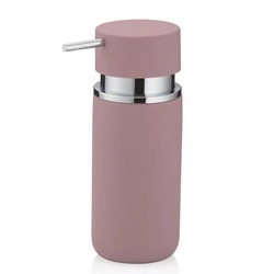 Kela - dozownik do mydła w płynie, ceramika/tworzywo sztuczne, 0,3 l, śred. 6,5 x 16,5 cm, różowy Per