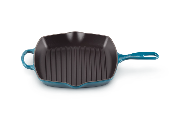 Le Creuset - patelnia żeliwna grillowa z dwoma uchwytami 26 cm Deep Teal