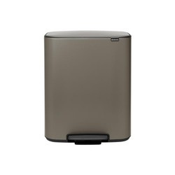 Brabantia - Kosz na śmieci pedałowy Bo 2x30L platynowy