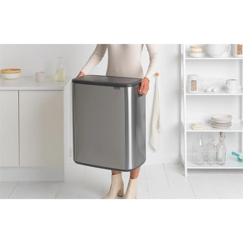 Brabantia - kosz na śmieci Bo Touch Bin 60L (2 x 30) stal matowa FPP