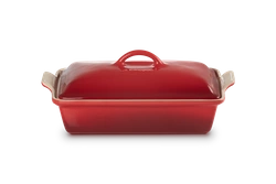 Le Creuset - Prostokątna ceramiczna forma do pieczenia 3,8 l wiśniowa