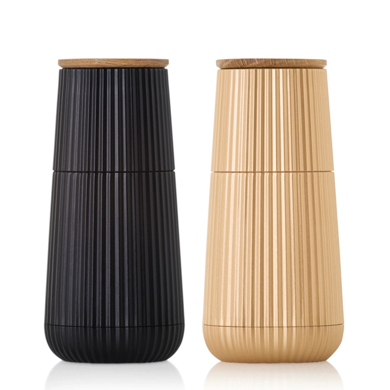 AdHoc - Zestaw młynków dp przypraw Scape czarny/złoty