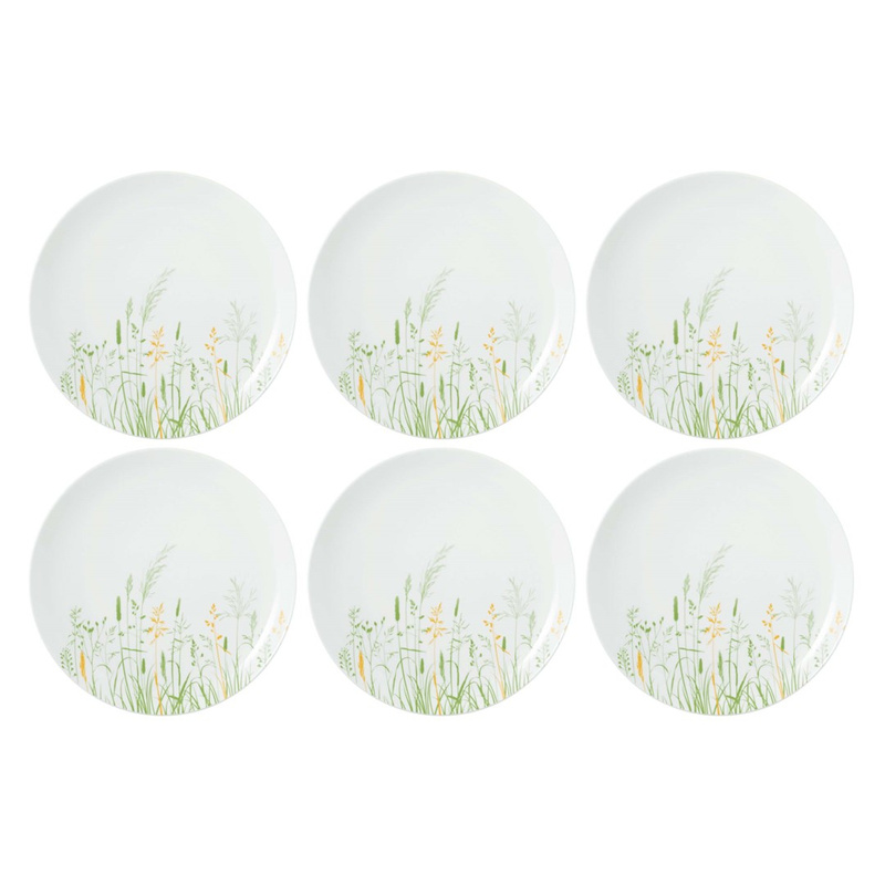 Seltmann - MEADOW GRASSES GREEN Zestaw 6 talerzy obiadowych 27.5 cm