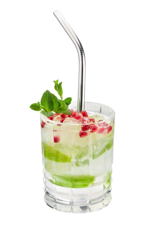 GEFU - zestaw 4 stalowych słomek 23 cm FUTURE