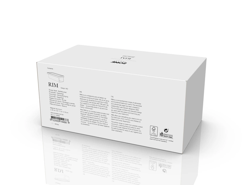 Zone Denmark - Półka prysznicowa głęboka Rim White