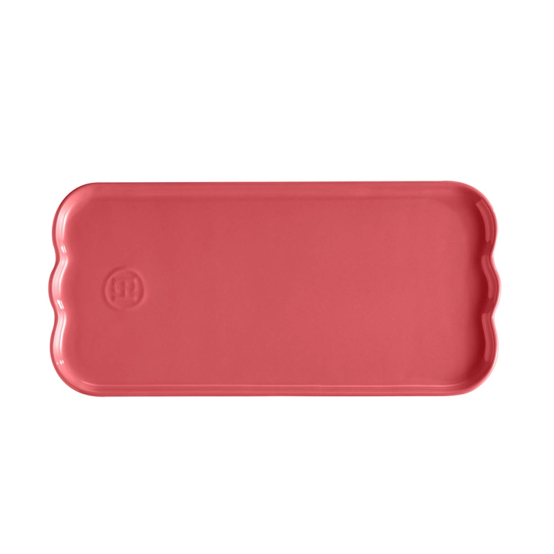 Emile Henry - Prostokątny talerz do serwowania - różany