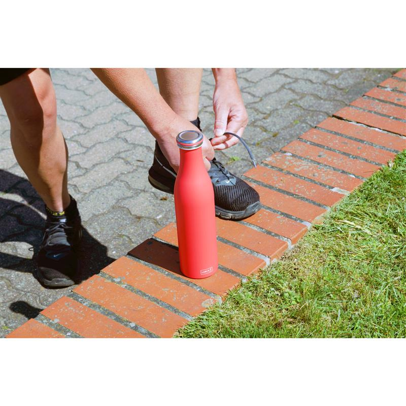 Lurch - butelka termiczna, stalowa, 0,75 l, różowa