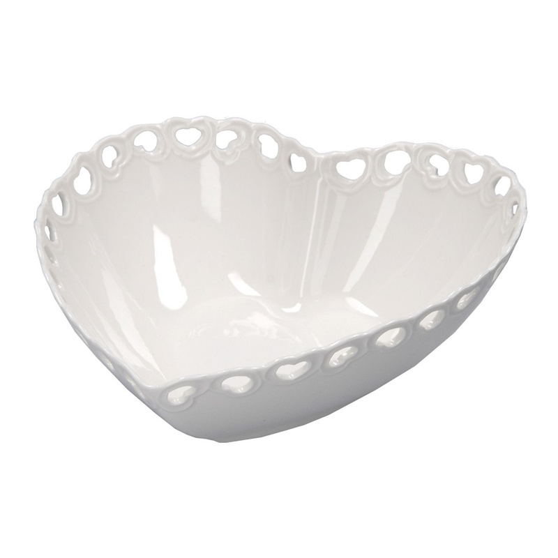 La Porcellana Bianca - zdobiona miska serce 20 cm Valentino