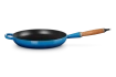 Le Creuset - patelnia żeliwna z drewnianym uchwytem 28 cm Lazure