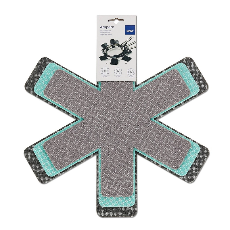 Kela - Zestaw 3przekładek do patelni miętowy Amparo