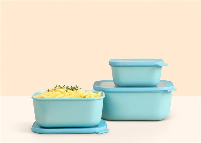 Mepal - Zestaw 3 misek Cirqula prostokątna 750 1500 3000 Nordic Blue