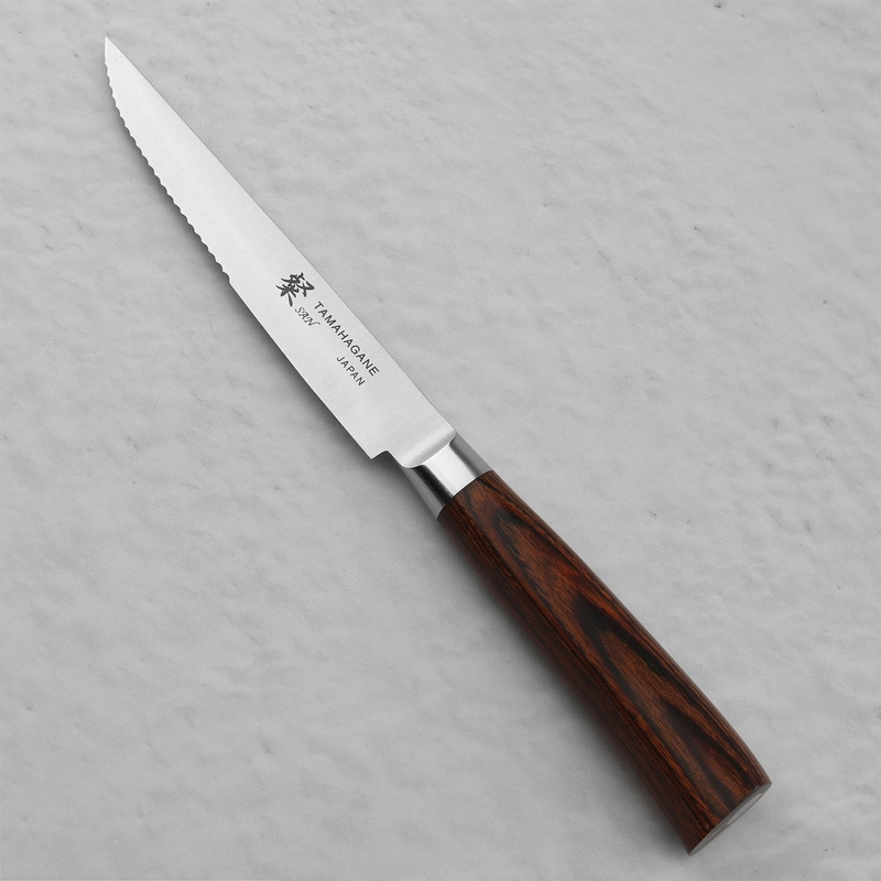 Tamahagane - San Brown VG-5 Nóż do steków 12,5 cm