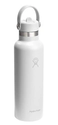 Hydro Flask - Butelka term. 21oz Standard Flex Straw White