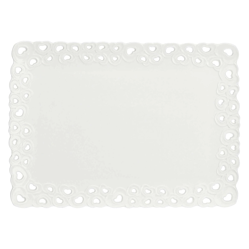 La Porcellana Bianca - zdobiona taca do serwowania 35 x 26 cm Valentino
