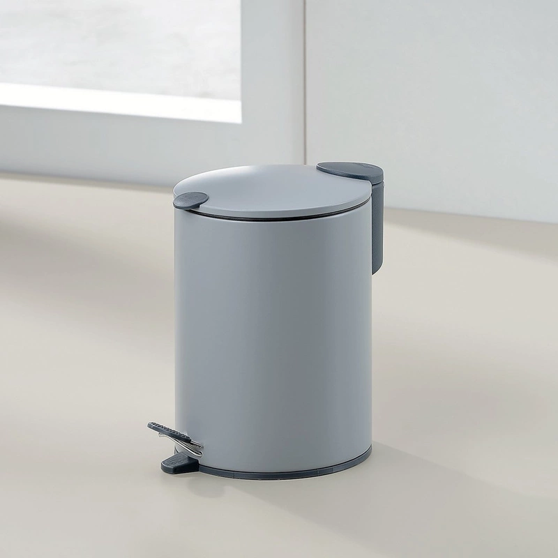 Kela - Kosz stalowy na śmieci 3 l jasnoszary Mats