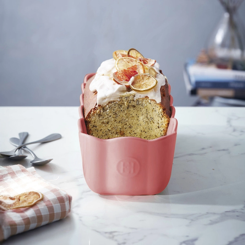 Emile Henry - Podłużne naczynie do pieczenia 26,5 x 24,5 - różany