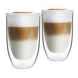 Vialli Design - Zestaw 2 szklanek termicznych wysokich z podwójną ścianką Amo 350 ml