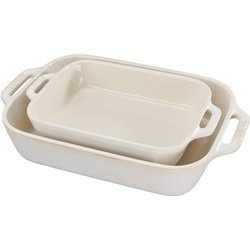Staub - 2 formy do zapiekania ceramiczne kość słoniowa Cooking