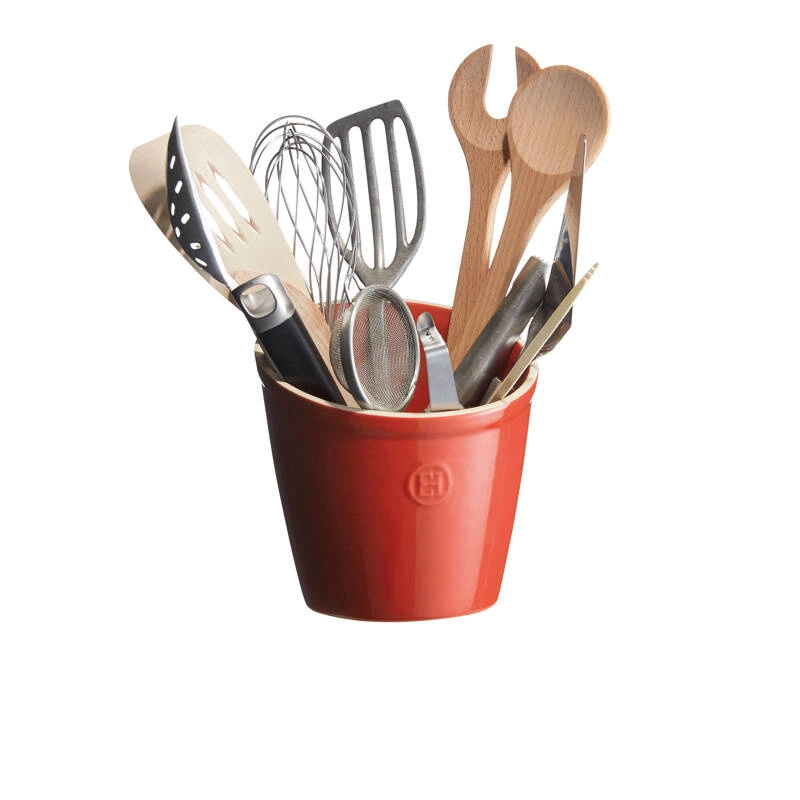 Emile Henry - Pojemnik na przybory kuchenne - czerwony
