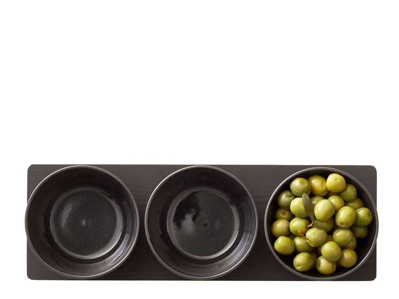 Bitz - Zestaw miseczek z podstawką 4szt. Galaxy Black