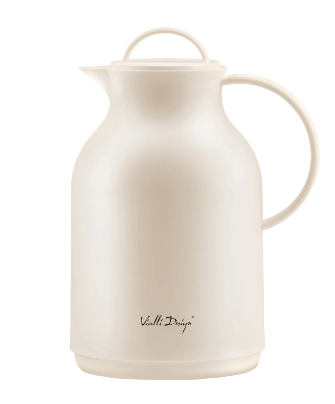 Vialli Design - Termos z wkładem szklanym 1L AMO kremowy