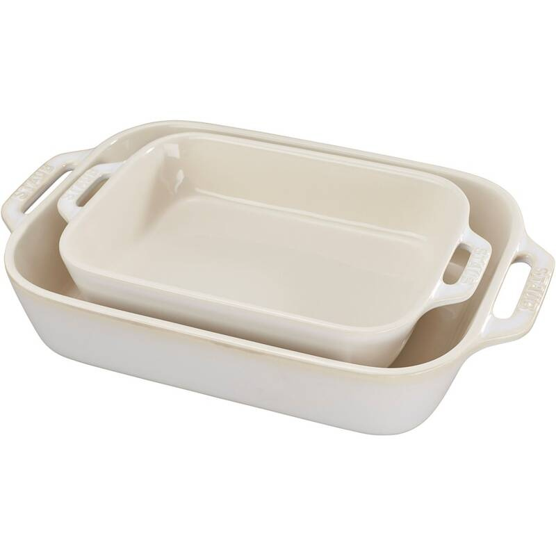 Staub - 2 formy do zapiekania ceramiczne kość słoniowa Cooking