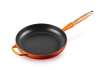 Le Creuset - patelnia żeliwna z drewnianym uchwytem 28 cm Płomienna