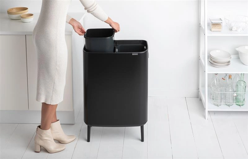 Brabantia - Kosz na śmieci Touch Bin Bo 2x30l czarny
