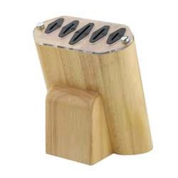 Grunwerg - Blok na 5 noży z ostrzarką drewno kauczukowe