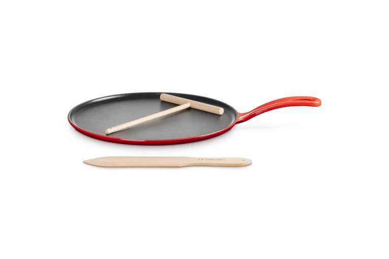 Le Creuset - patelnia żeliwna do naleśników 27 cm wiśniowa