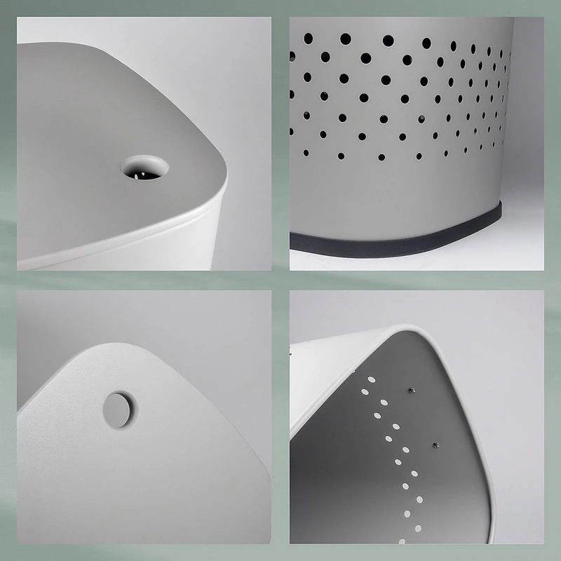 Kela - Kosz na praniez siedziskiem 60l.szary Malaga